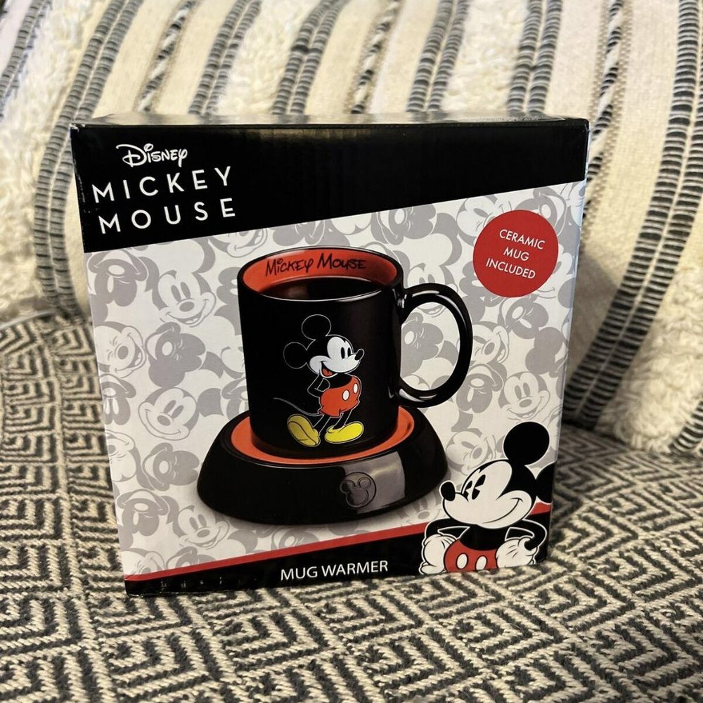 New Disney Mickey Mouse Mug Warmer with 10 Oz Ceramic Mug